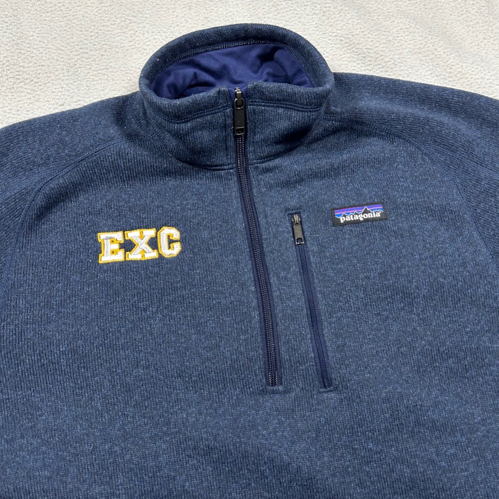Patagonia Better Sweater Fleece Pullover Mens Medium Blue 1/4 Zip Frat College